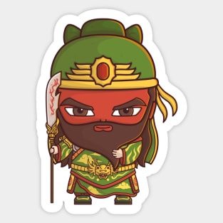 GUAN YU ROMANCE OF THREE KINGDOM CHIBI Sticker